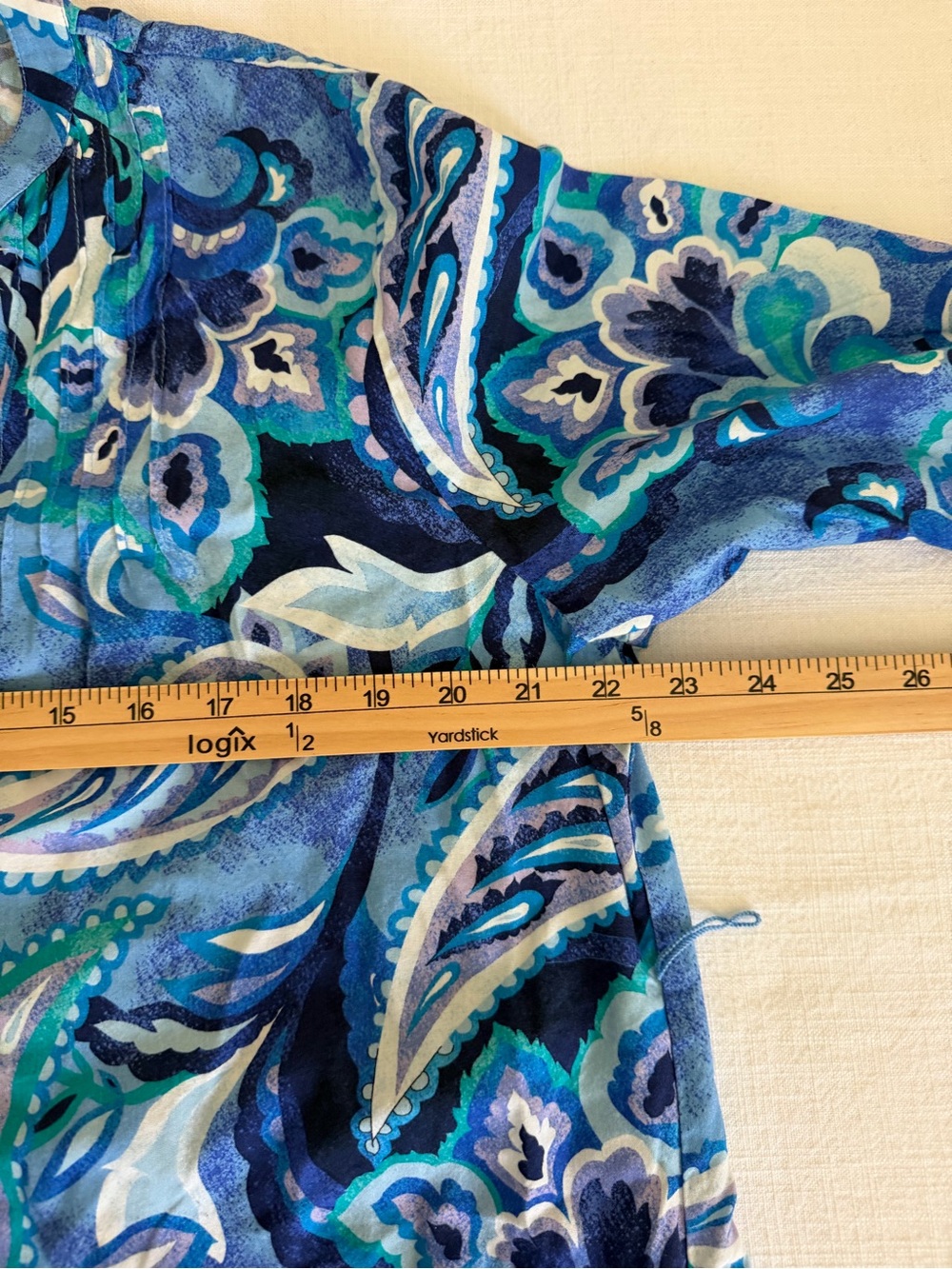 Soft Surroundings “Island Sun Paisley Blue”Midi Dress - Picture 9 of 10